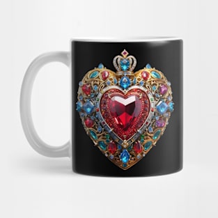 Bejewelled Heart Mug